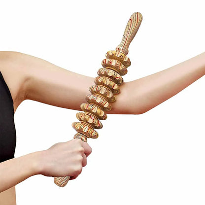 9 Roller Wooden Massager