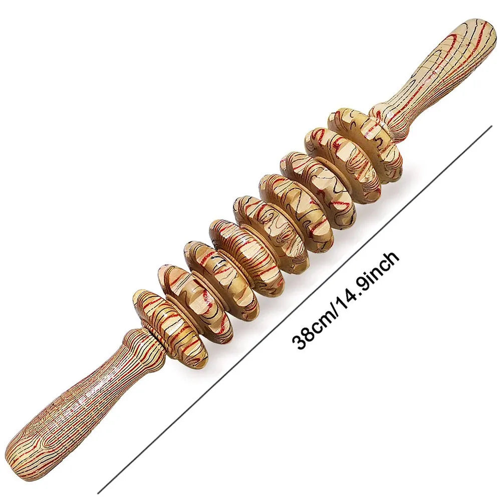 9 Roller Wooden Massager