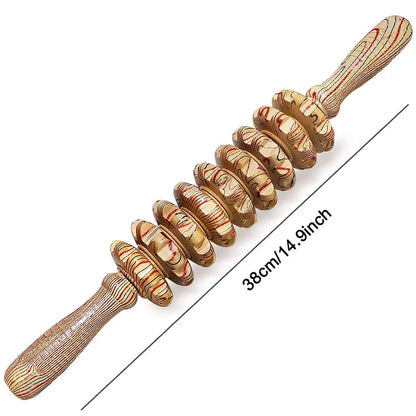 9 Roller Wooden Massager
