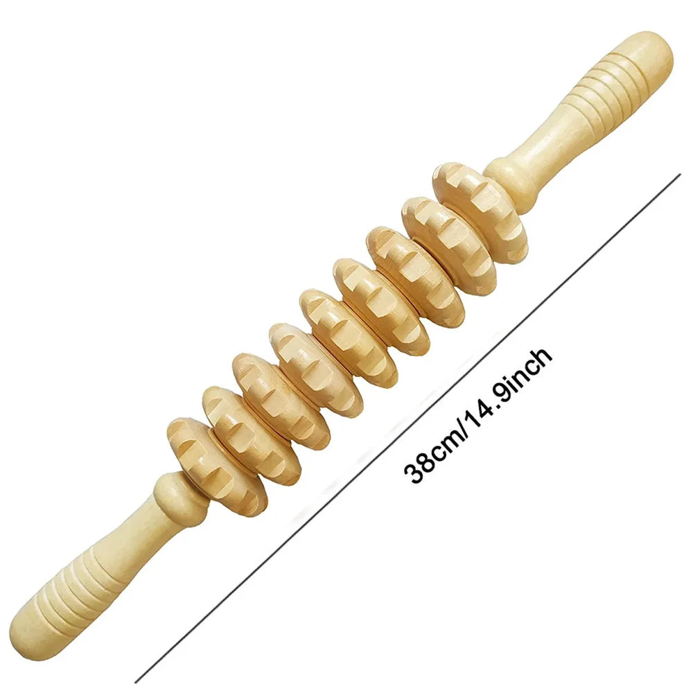 9 Roller Wooden Massager