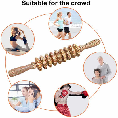 9 Roller Wooden Massager